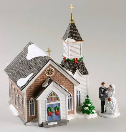 Snow Village Woodlake Chapel - With Box Bx811