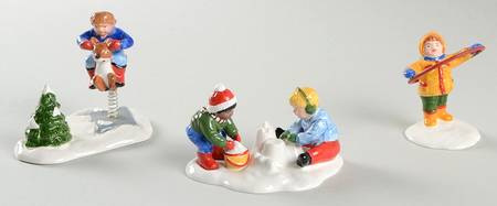 Snow Village Frosty Playtime-Set Of 3 - Boxed
