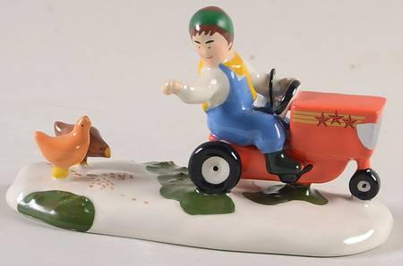 Snow Village Morning Chores - With Box Bx1298