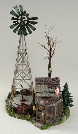 Buck's County-Snow Village Windmill By The Chicken Coop - Boxed