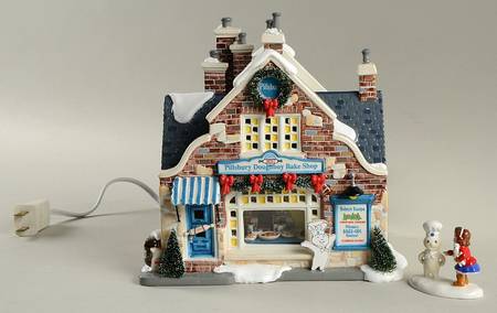 Snow Village Pillsbury Doughboy Bake Shop - With Box