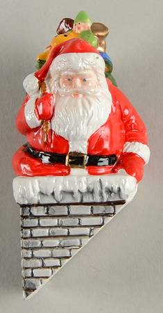 Snow Village Down The Chimney He Goes - Bx527 With Box