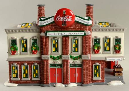 Snow Village Coca-Cola Brand Bottling Plant - No Box