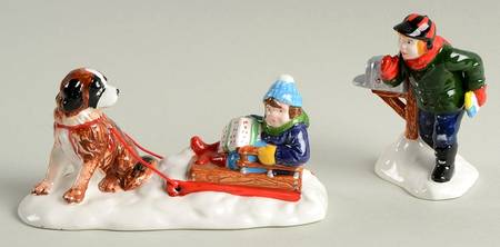 Snow Village Mush-Set Of 2 - No Box