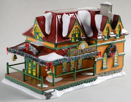 Snow Village Coffee Station-Streets Of Stillwater - With Box Bx1279
