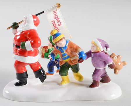 Snow Village Here Comes Santa-Ingle's Nook - With Box Bx1282