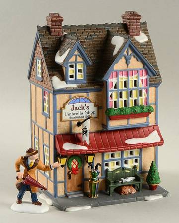 Snow Village Jack's Umbrella Shop - Boxed