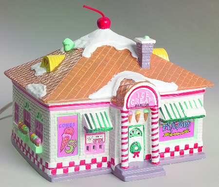 Snow Village 56 Flavors Ice Cream Parlor - No Box