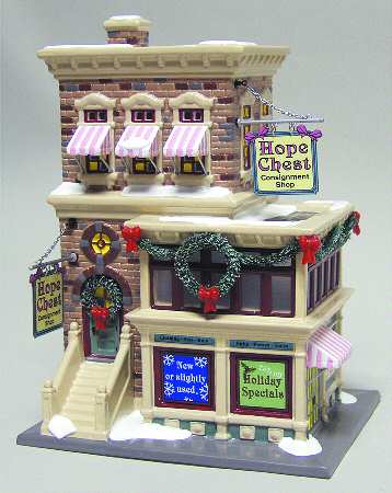 Snow Village Hope Chest Consignment Shop -