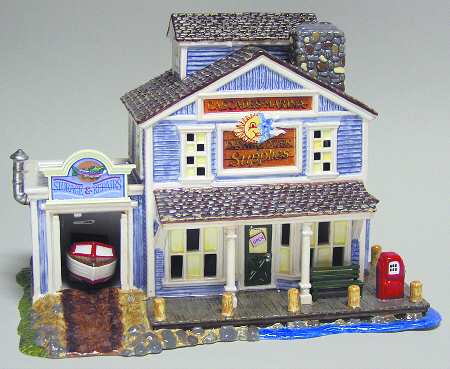Snow Village Cascades Marina - Boxed