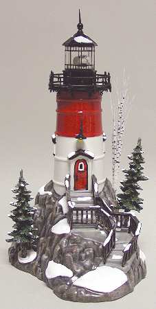 Snow Village Rock Point Lighthouse - With Box-Bx560