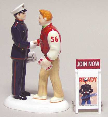 Snow Village Congratulations Recruit-Set Of 2 - Box
