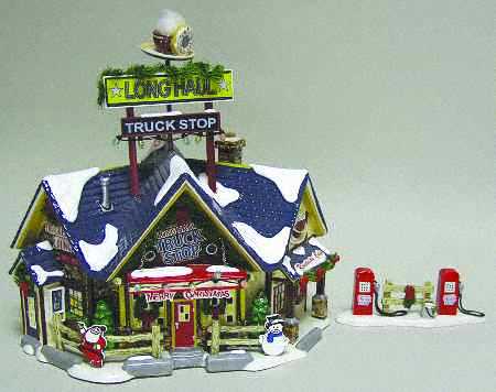 Snow Village Long Haul Truck Stop -