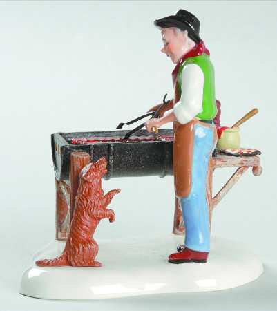 Snow Village Grill Master & Friend - Boxed