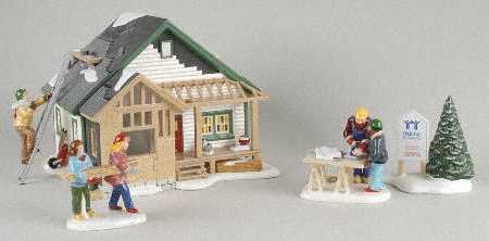 Snow Village A Home In The Making-Set Of 5 - Boxed