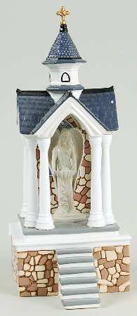 Snow Village Holy Spirit Baptistery Music Box - Boxed