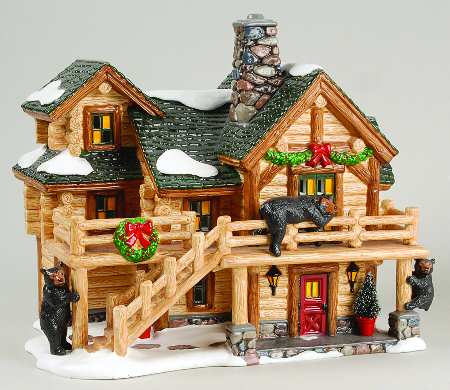 Snow Village Johnathan The Bear Man's Carving Studio - With Box Bx 628