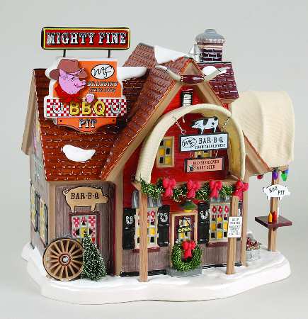 Snow Village Mighty Fine Bbq - Boxed