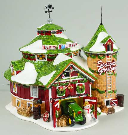 Snow Village Happy Holidays Barn - With Box Bx642