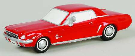 Snow Village 1964 1/2 Ford Mustang-Red - Boxed
