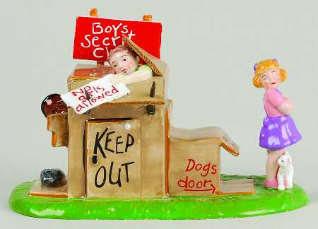 Snow Village No Girls Allowed - With Box Bx648