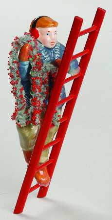 Snow Village Man On Ladder Hanging Garland - No Box by Department 56