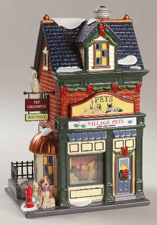 Snow Village Village Pets- Sales & Service - With Box Bx839