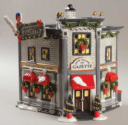 Snow Village Snow Village Gazette - With Box Bx915