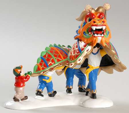 Snow Village The Dragon Parade - With Box Bx879