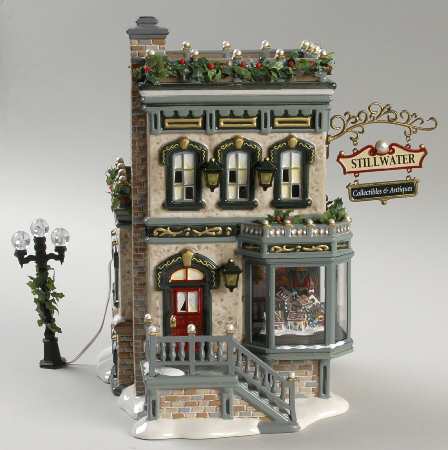 Snow Village Stillwater Collectibles & Antiques - With Box Bx843
