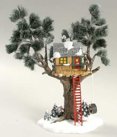 Snow Village Treetop Tree House - With Box Bx869