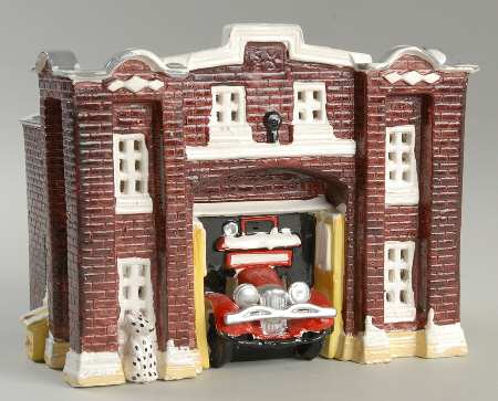 Snow Village Fire Station - With Box Bx719