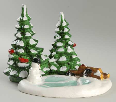 Snow Village Skating Pond-2 Pc Set - Nb704, No Box