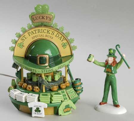 Snow Village Lucky's Irish Souvenirs - With Box Bx941