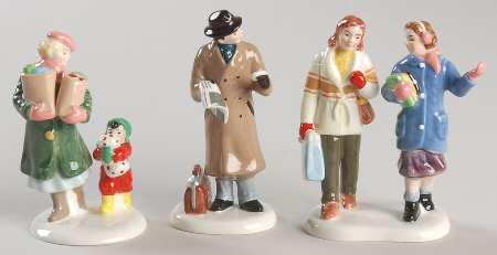 Snow Village Main Street Villagers - Boxed