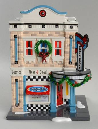 Snow Village American Hero Comics - With Box Bx830