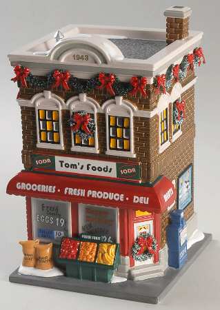 Snow Village Tom's Foods - With Box Bx1054