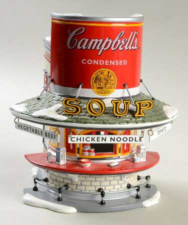 Snow Village Campbell's Soup Counter - With Box Bx828