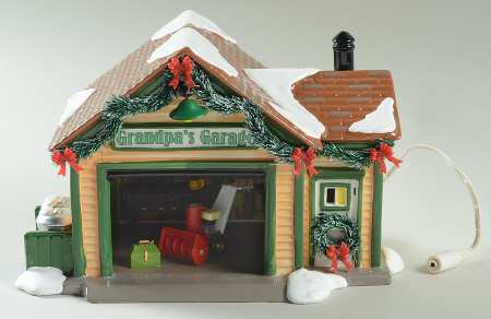 Snow Village Grandpa's Garage - Boxed