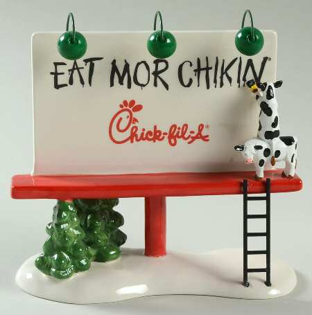 Snow Village Chick-Fil-A Billboard - Bx1089 With Box