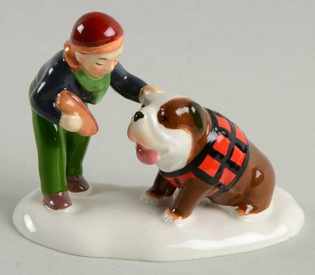 Snow Village Dog For The Dog - With Box Bx1234