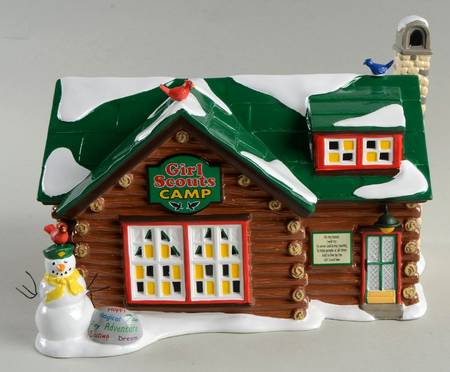 Snow Village Girl Scouts Camp - With Box Bx1230