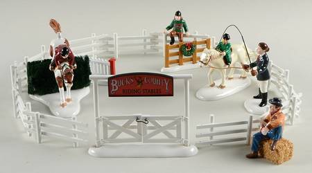 Buck's County-Snow Village Buck's County Stables - Boxed