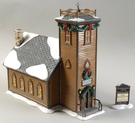 Snow Village The Little Brown Church... - With Box Bx1105