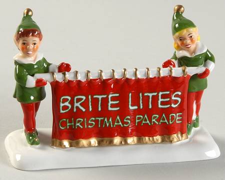 Snow Village Brite Lites Christmas-Banner - Bx1087 With Box