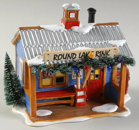 Snow Village Round Lake Rink - With Box Bx1069