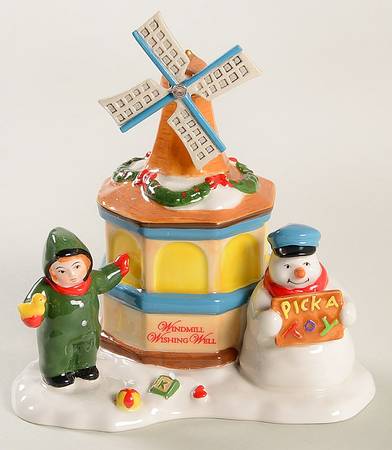 Snow Village Windmill Wishing Well - With Box Bx1240