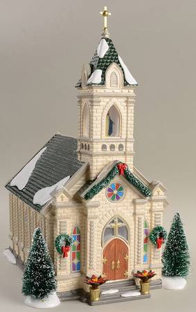 Snow Village Our Lady Of Grace Church - With Box Bx1040