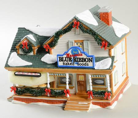 Snow Village Marjorie's Blue Ribbon Baked Goods - With Box Bx1037