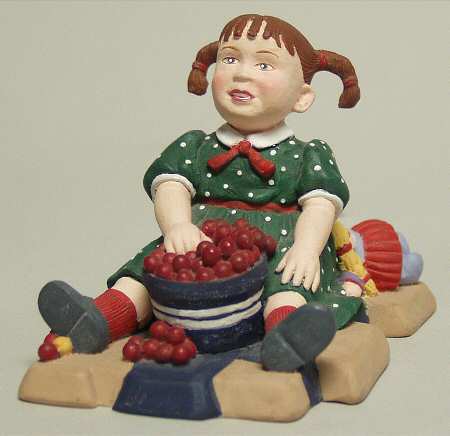 All Through The House Caroline Stringing Cranberries - Boxed